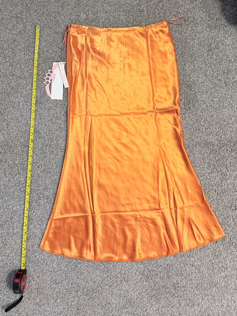 Satin Orange Skirt